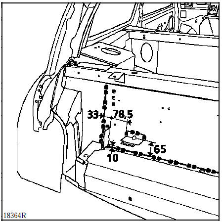 Cloison arrière de compartiment moteur