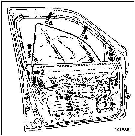 Vitre de porte avant