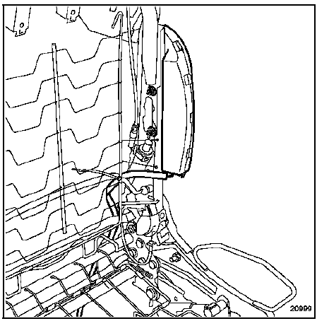 Repositionner le câblage sous l'assise du siège